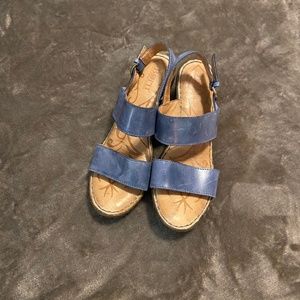 Born Wedge Leather Sandals